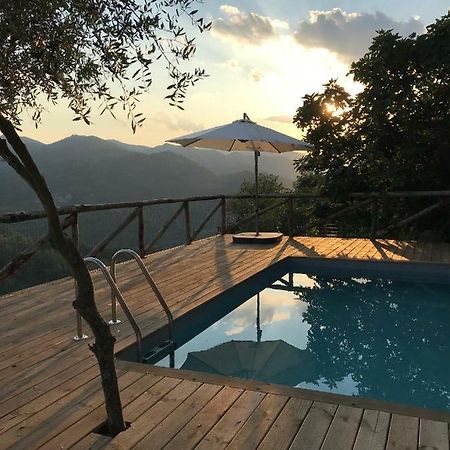 Villa Piscina Con Vista Bagni di Lucca Exterior foto