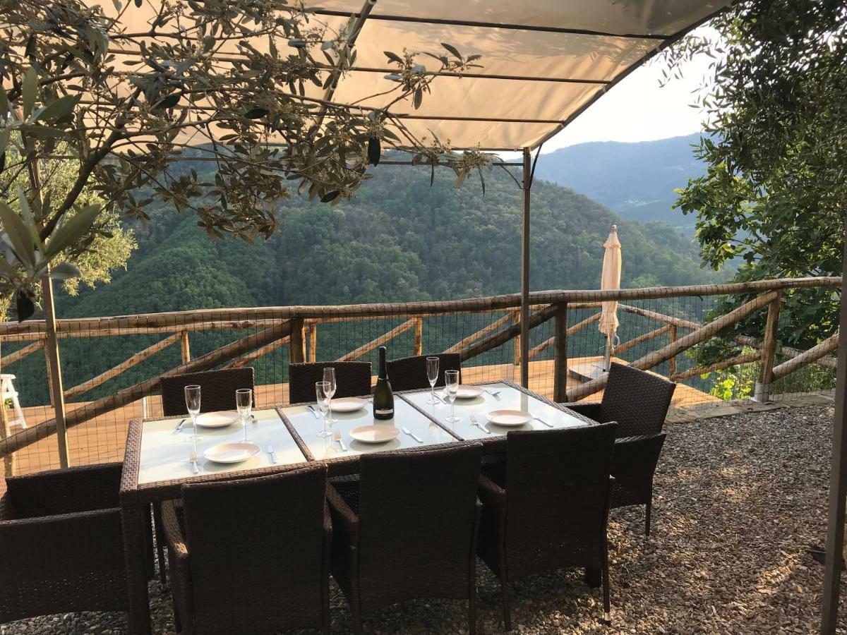 Villa Piscina Con Vista Bagni di Lucca Exterior foto